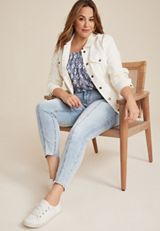 Plus Size Everflex&trade; Cool Comfort Mid Rise Seamed Super Skinny Ankle Jean, C2806, small