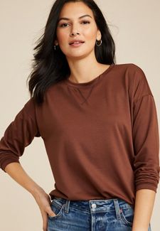 binder slub cutout yoke sweater