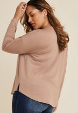 Plus Size 24/7 Clara Long Sleeve Tee, C5214, small