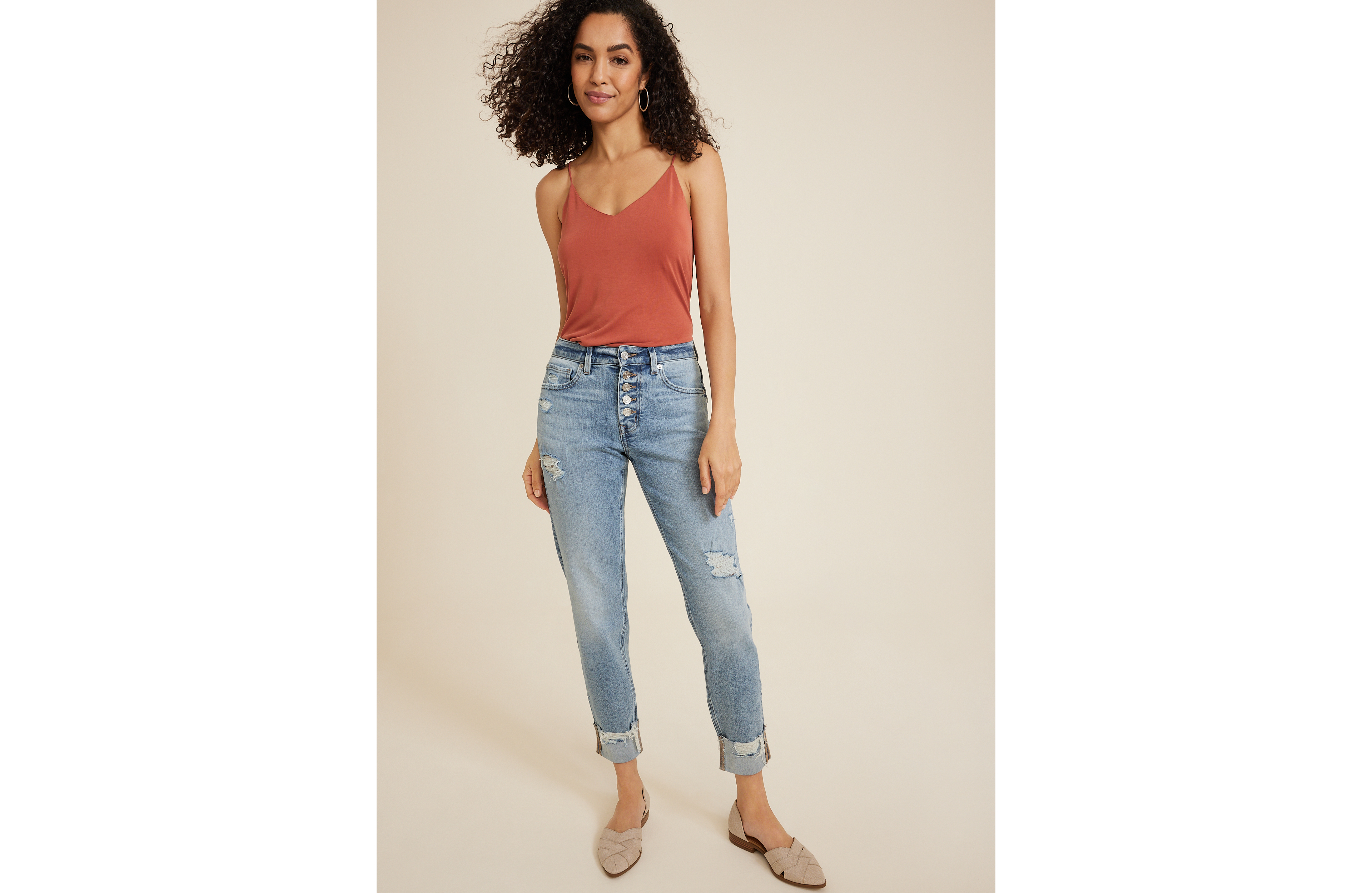 m jeans by maurices™ 90s High Rise Taper Ankle Jean