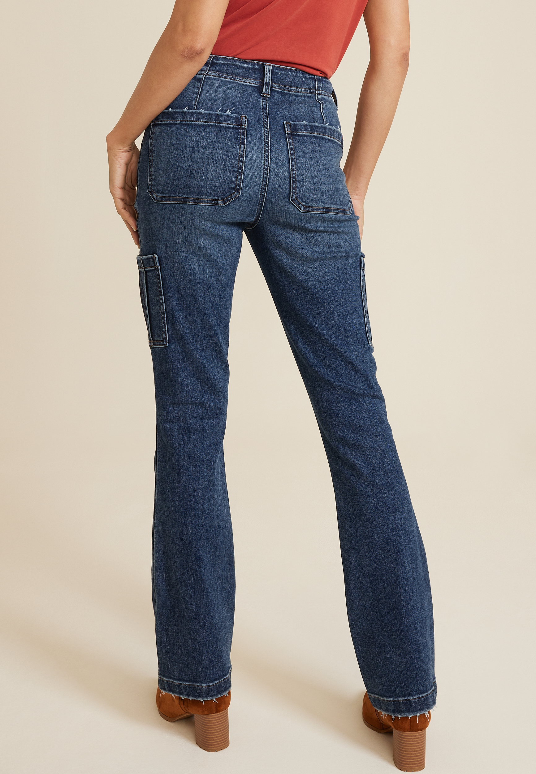 m jeans by maurices&trade; Cool Comfort High Rise Cargo Slim Boot Jean, C258, large