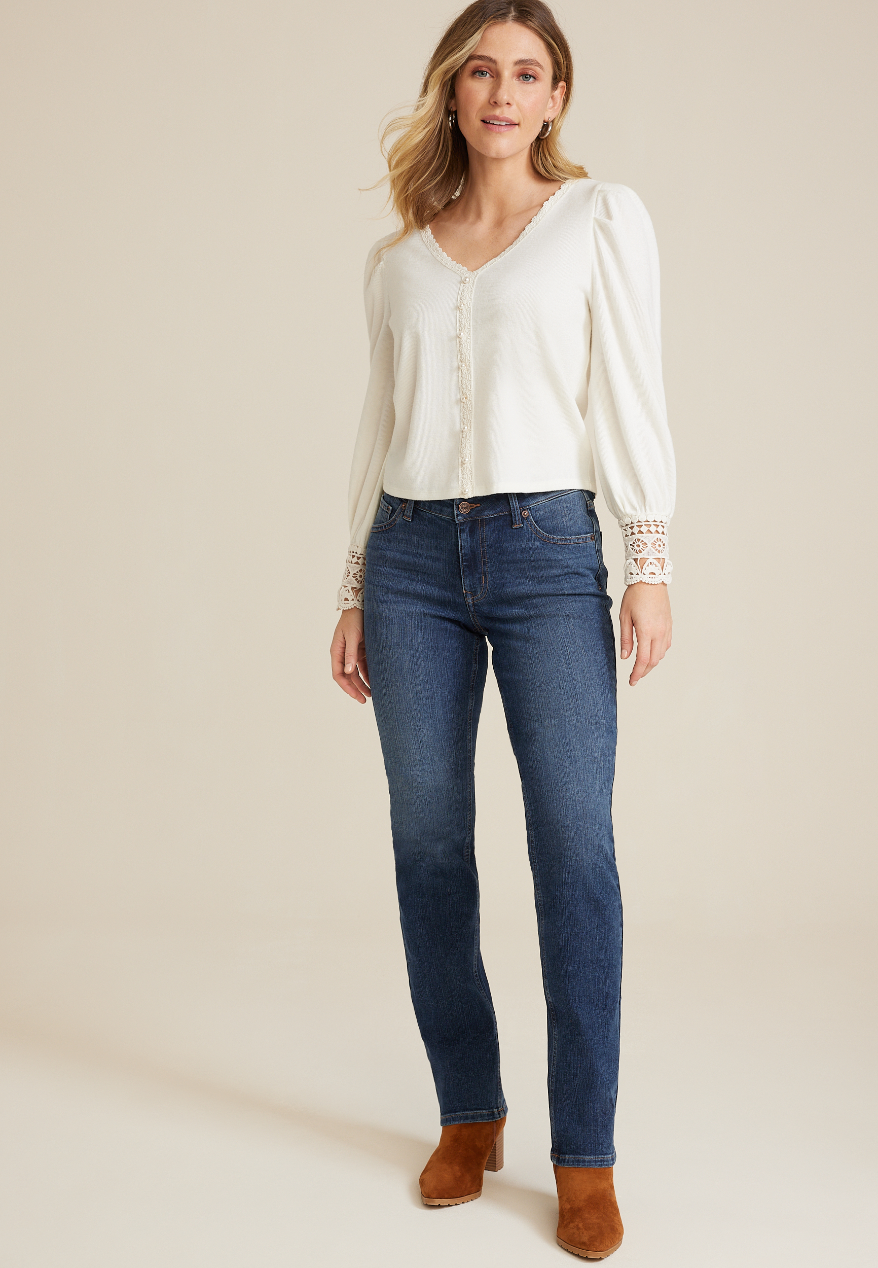 m jeans by maurices™ Classic Low Rise Straight Jean | maurices