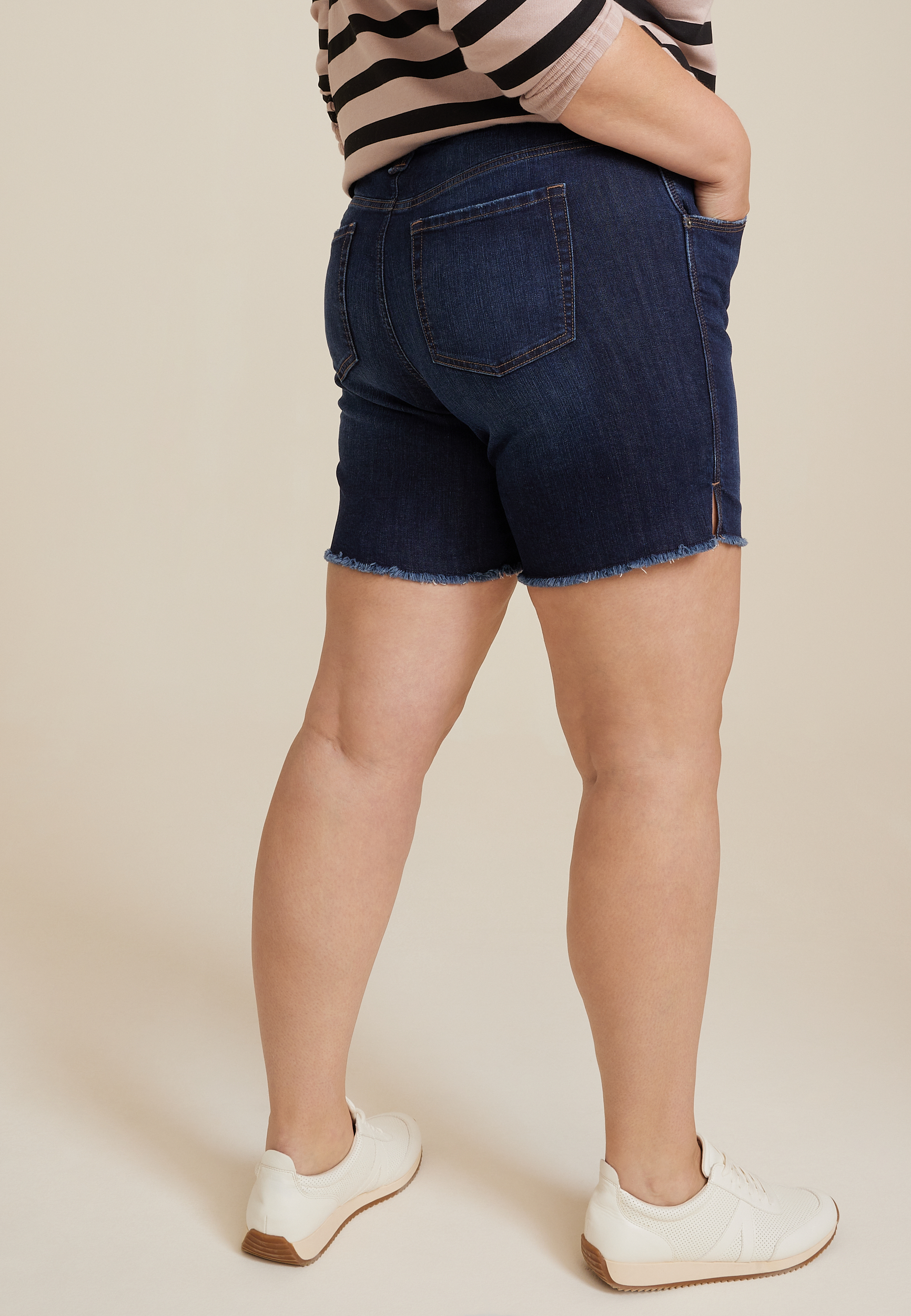 Plus Size m jeans by maurices&trade; Classic Mid Rise 8in Bermuda Short, C258, large
