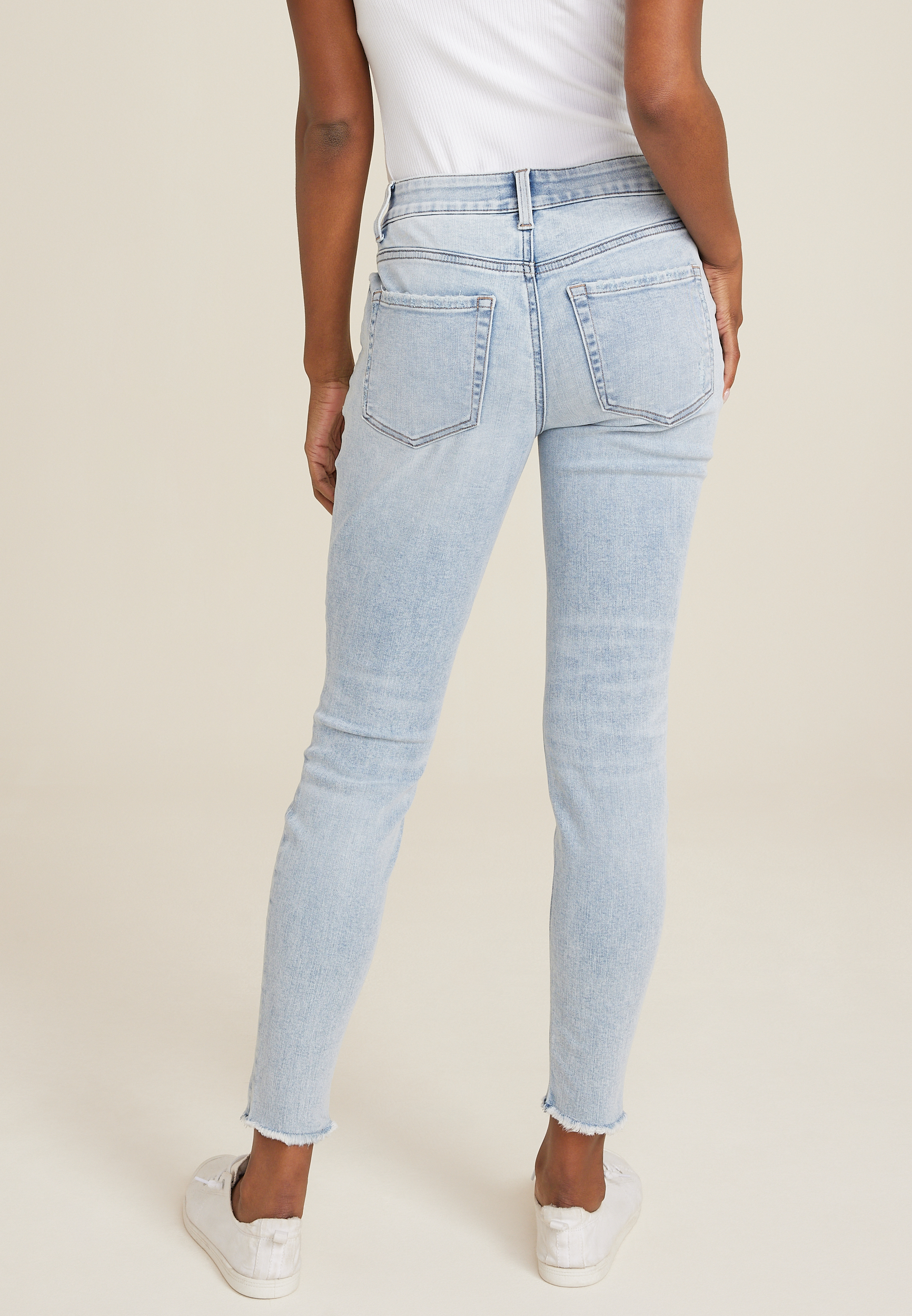 m jeans by maurices&trade; Cool Comfort Mid Rise Seamed Super Skinny Ankle Jean, C2806, large