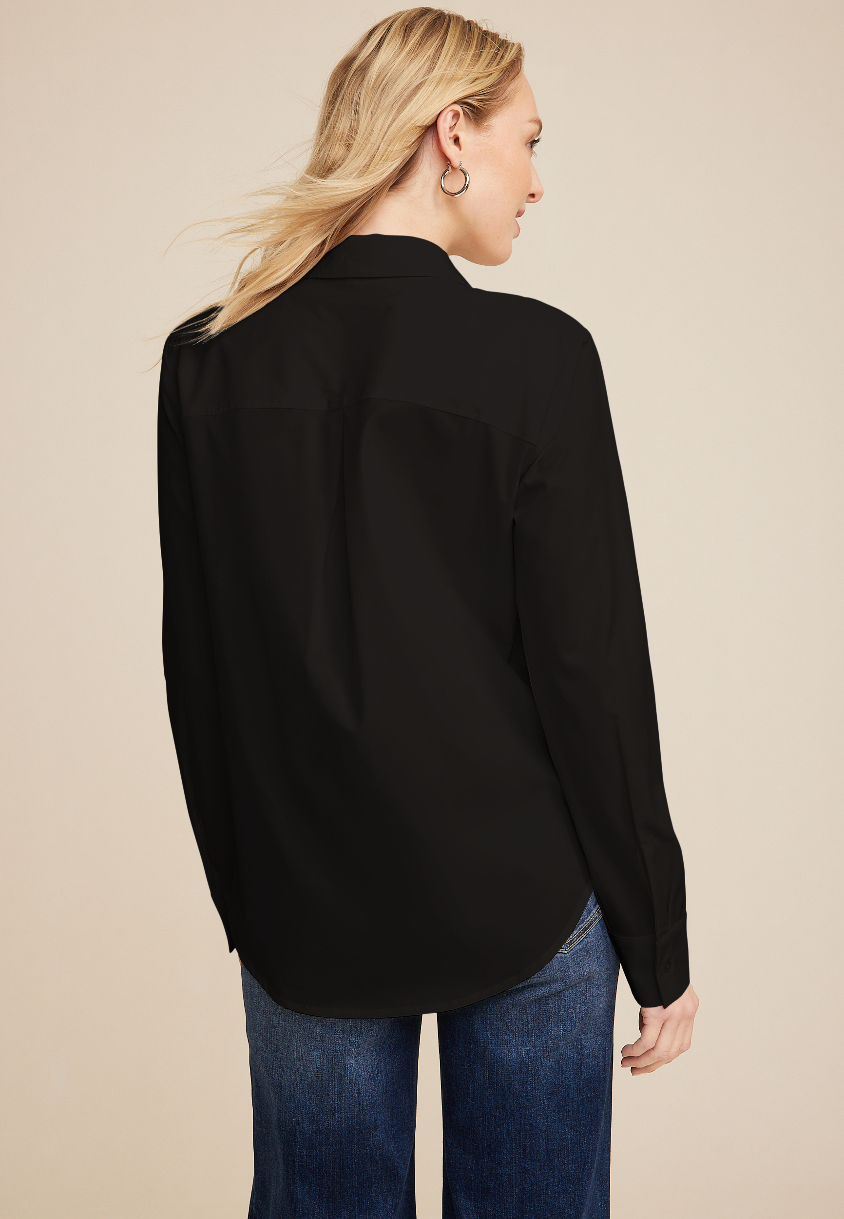 Winona Stretch Button Down Blouse