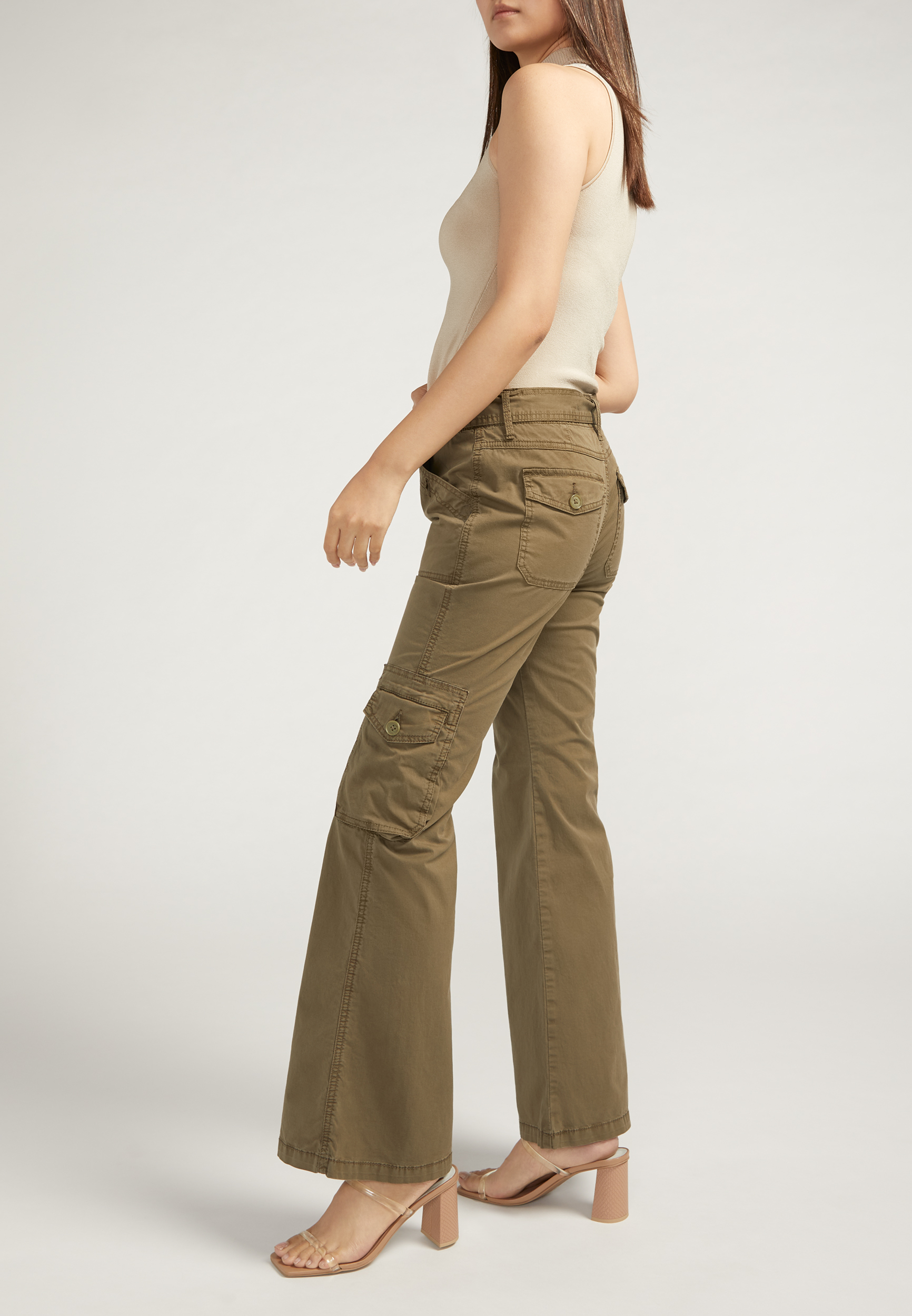 Silver Jeans Co.&reg; Cargo Mid Rise Flare Pant, C1612, large