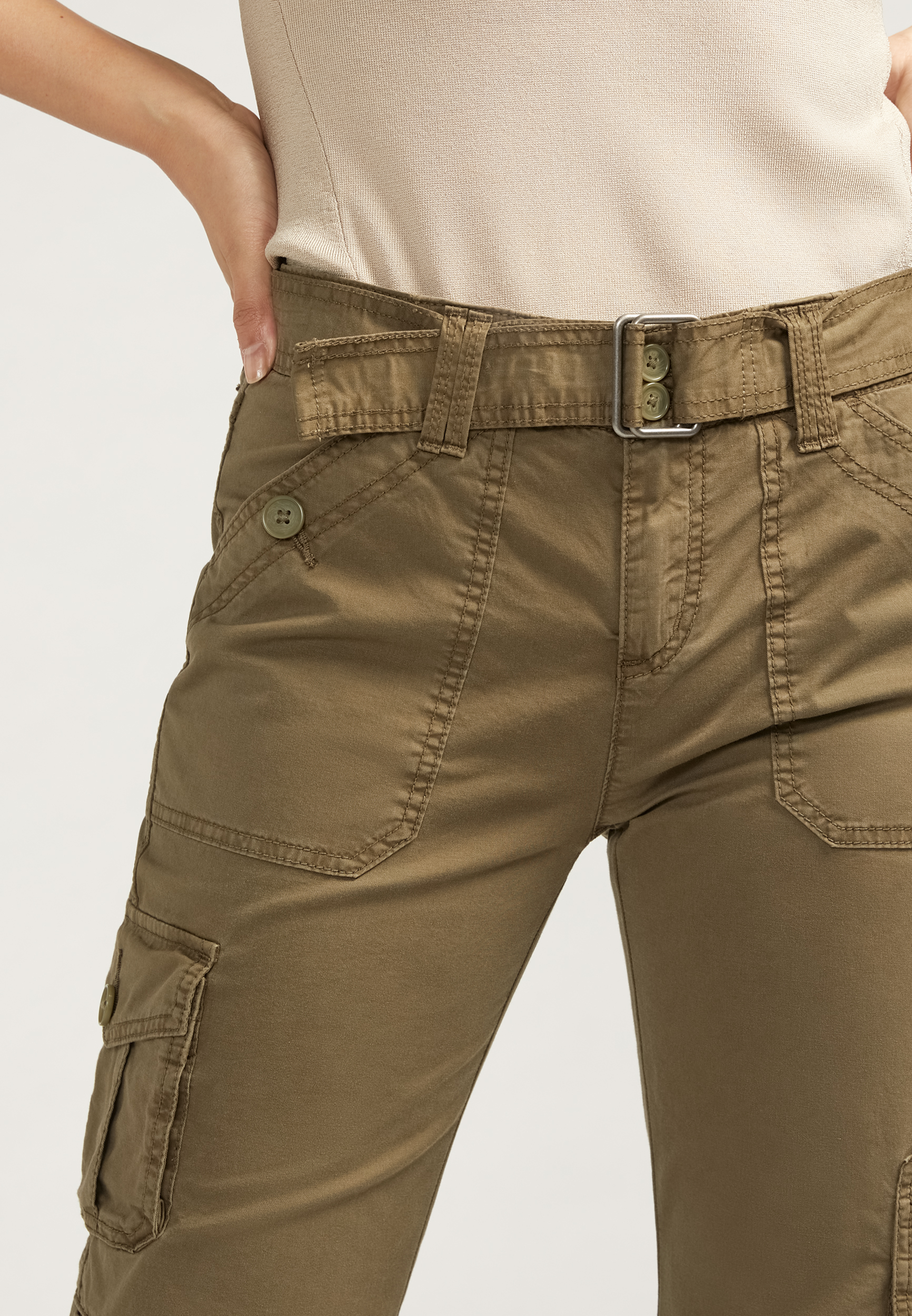 Silver Jeans Co.&reg; Cargo Mid Rise Flare Pant, C1612, large