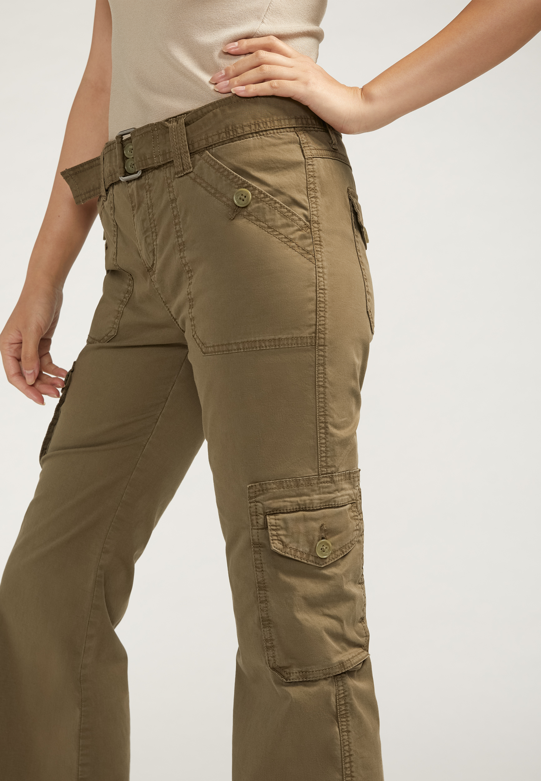 Silver Jeans Co.&reg; Cargo Mid Rise Flare Pant, C1612, large