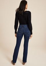 m jeans by maurices&trade; High Rise Crosshatch Double Button Slim Boot Jean, DARK SANDBLAST, small