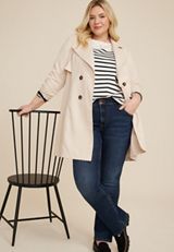 Plus Size m jeans by maurices&trade; High Rise Crosshatch Double Button Slim Boot Jean, C258, small