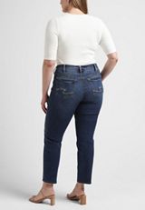Plus Size Silver Jeans Co.&reg; Suki Curvy Mid Rise Luxe Stretch Straight Jean, DARK SANDBLAST, small