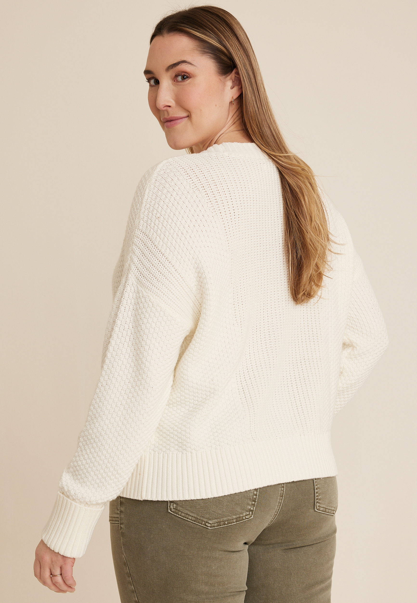 Plus Size Solid Button Up Cardigan, C9184, large