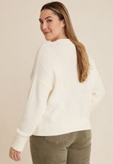 Plus Size Solid Button Up Cardigan, C9184, small