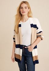 Striped Chenille Cardigan, C3986, small