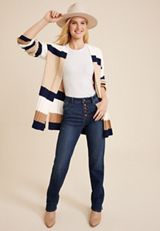Striped Chenille Cardigan, C3986, small