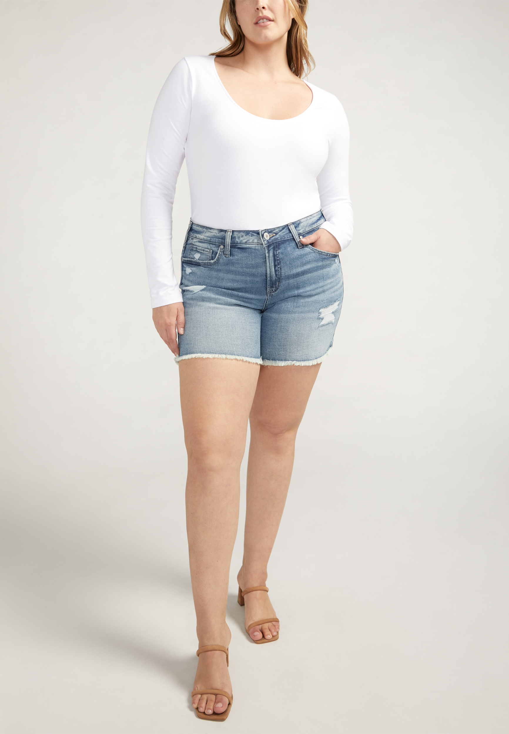 Plus size low rise on sale shorts