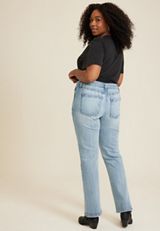 Plus Size edgely&trade; Loose Mid Rise Bootcut Jean, C3337, small