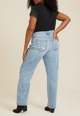 Plus Size edgely&trade; Mid Rise Ripped Relaxed Boyfriend Straight Jean, C2806, small