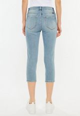 KanCan&trade; Light High Rise Side Seam Capri, MEDIUM SANDBLAST, small