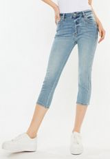 KanCan&trade; Light High Rise Side Seam Capri, MEDIUM SANDBLAST, small