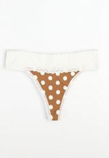 Simply Comfy Polka Dot Thong Panty, C520, small