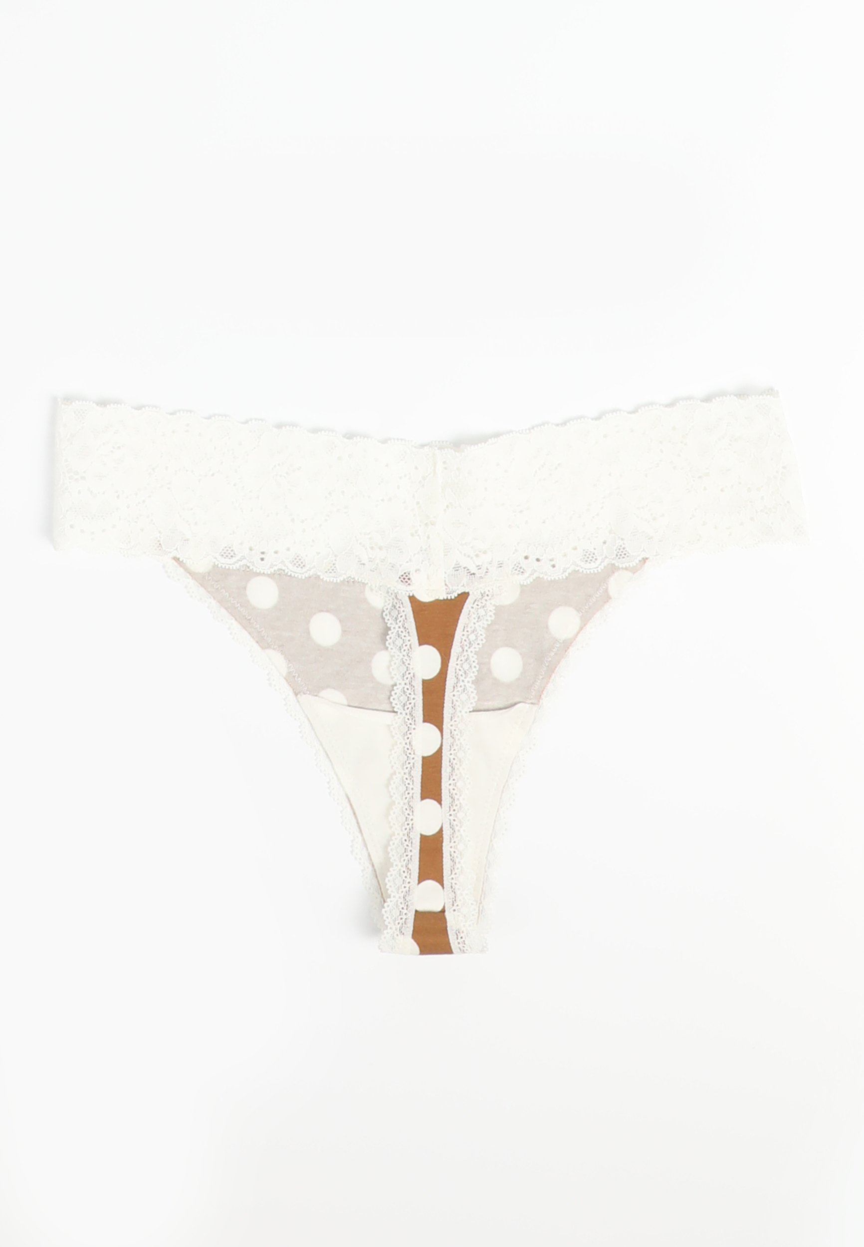 Simply Comfy Polka Dot Thong Panty, C520, large