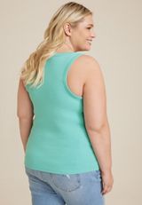 Plus Size Cutaway Racerback Tank Top, C4476, small