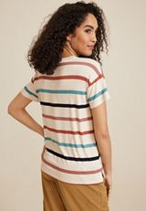 24/7 Dawson Striped Crew Neck Tee, C1524, small