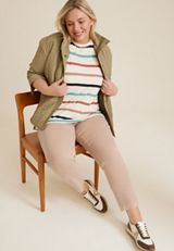 Plus Size 24/7 Dawson Striped Crew Neck Tee, MULTI, small