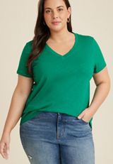 Plus Size 24/7 Dawson V Neck Tee, C8783, small