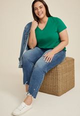 Plus Size 24/7 Dawson V Neck Tee, C8783, small