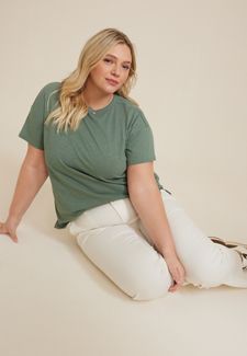 Plus Size Medallion Smocked Sheer Peplum Top