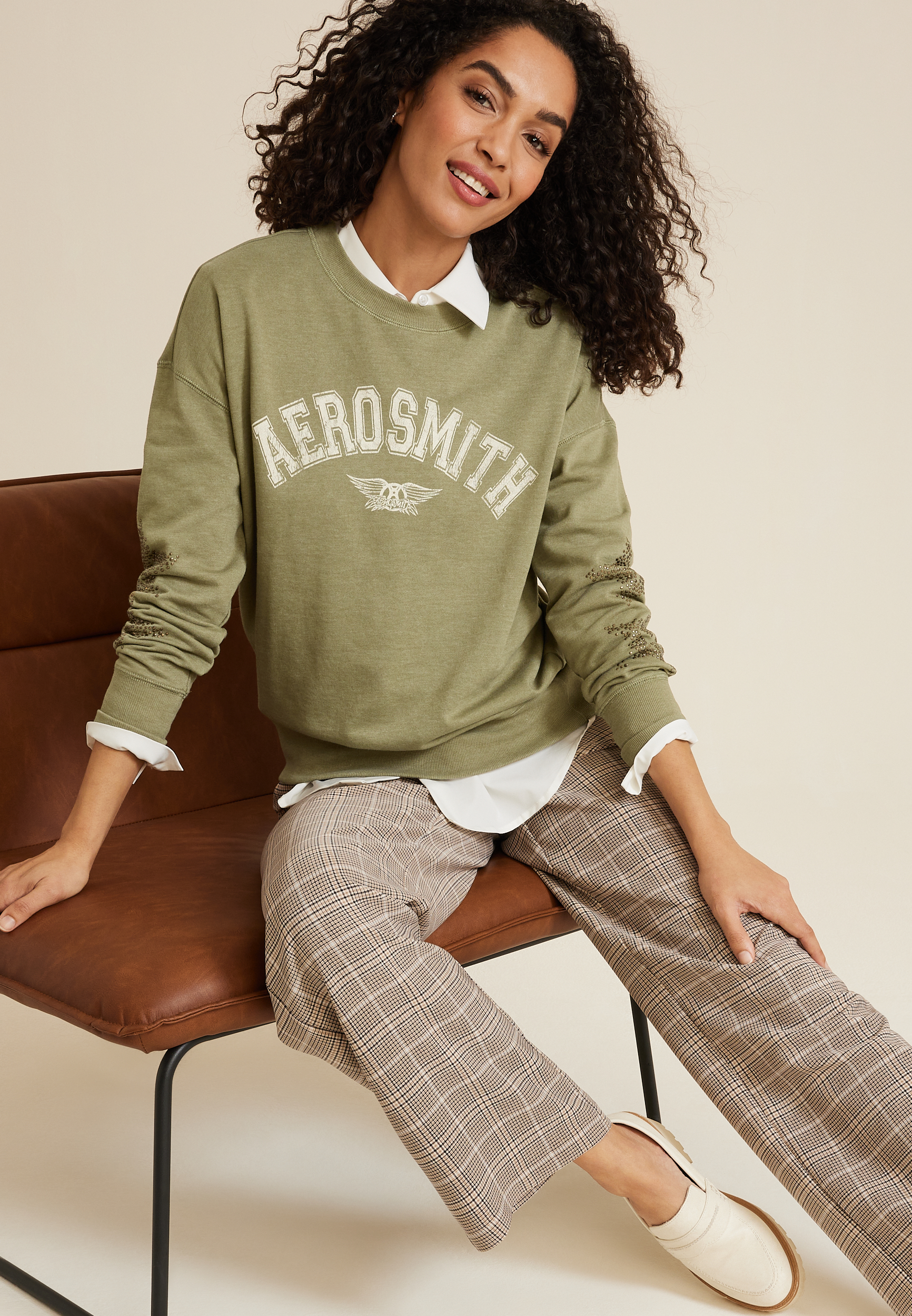 Aerosmith Relaxed Fit Sweatshirt, C425, large