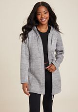 Hooded Knit Jacket, C151, small