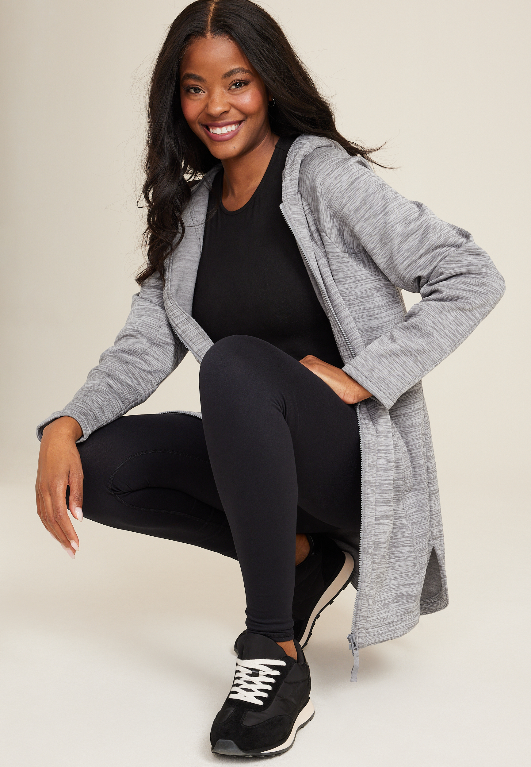 Hooded Knit Jacket, C151, large