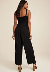 Pleated Sleeveless Jumpsuit, C106, small