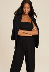 Pleated Sleeveless Jumpsuit, C106, small