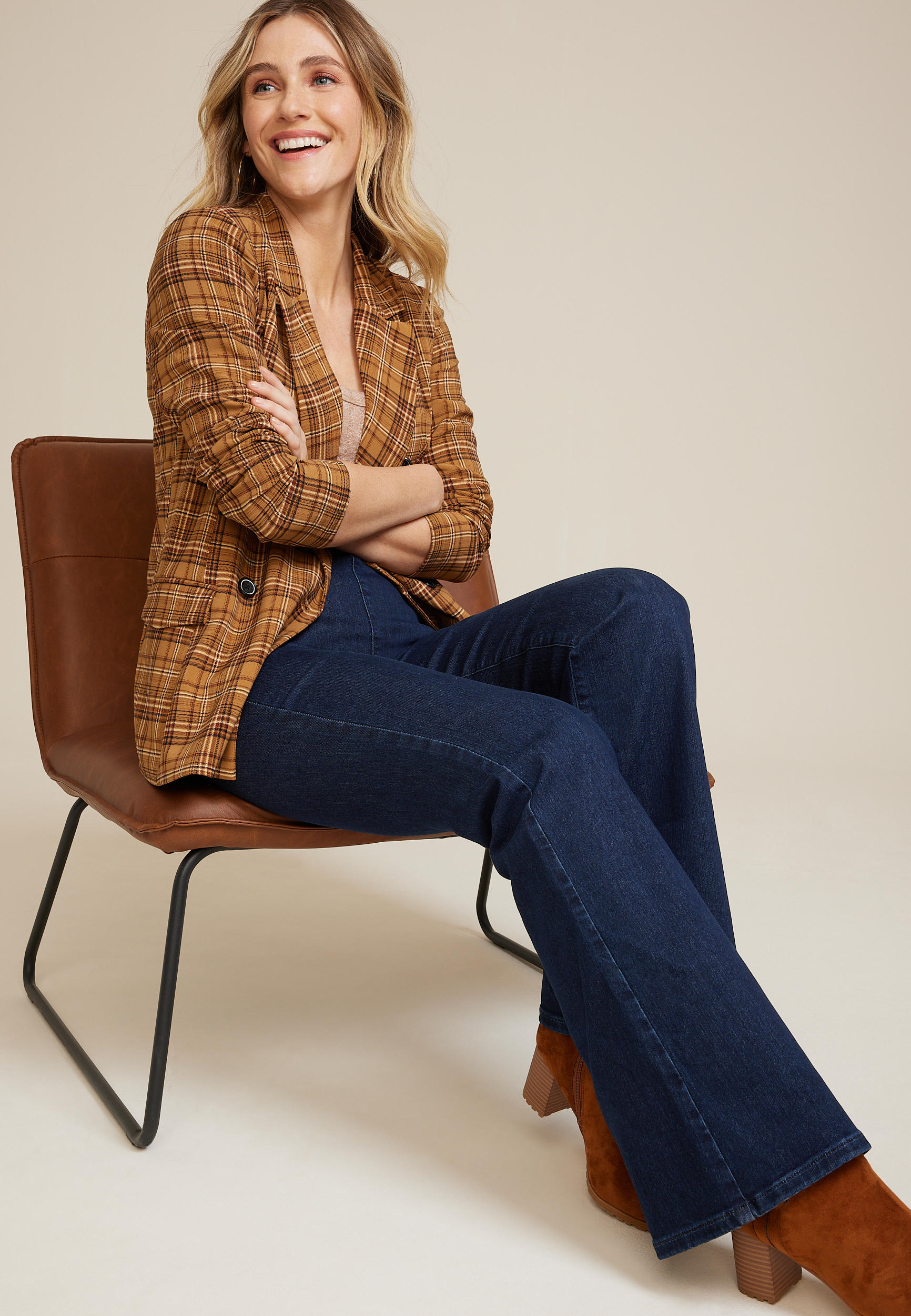 Everflex&trade; High Rise Pull On Flare Jean, C258, large