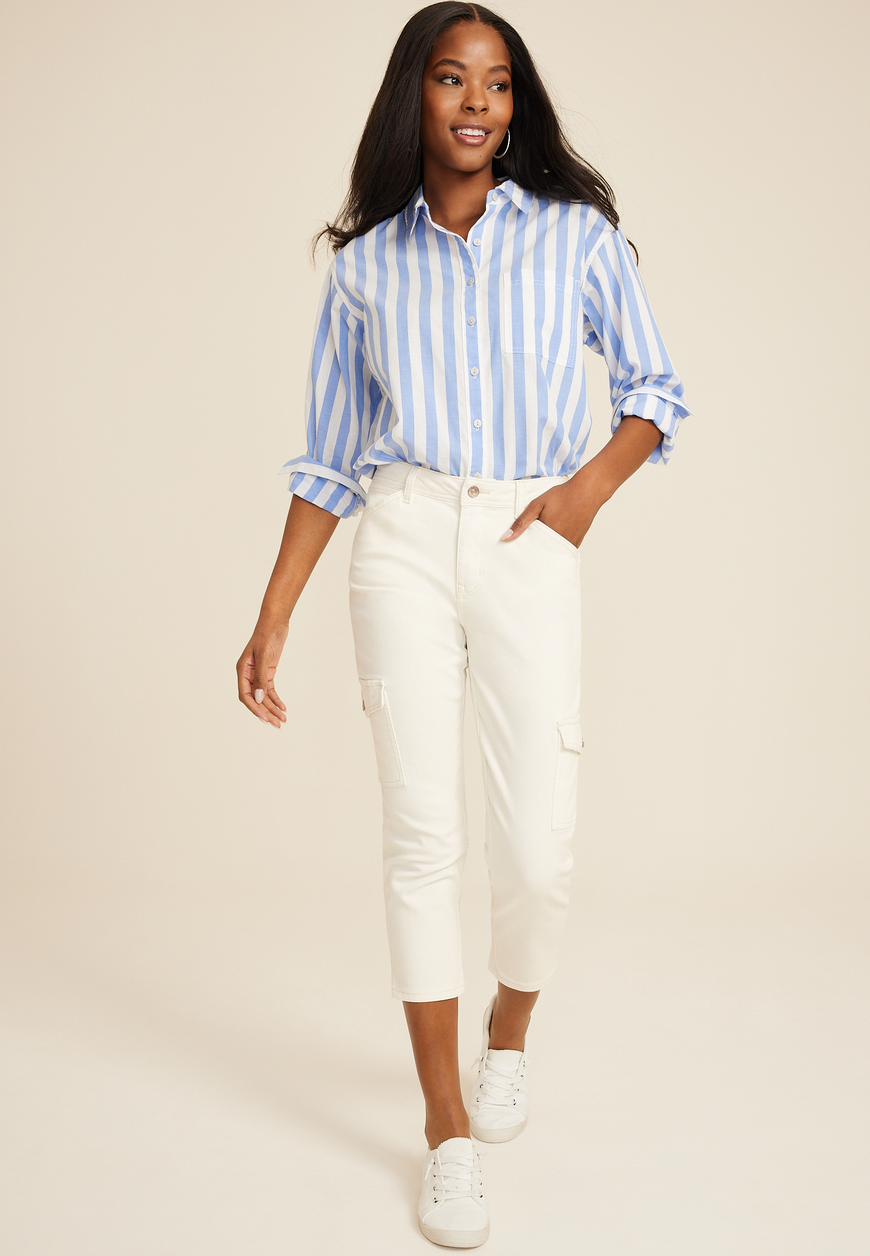 White capris clearance outfit