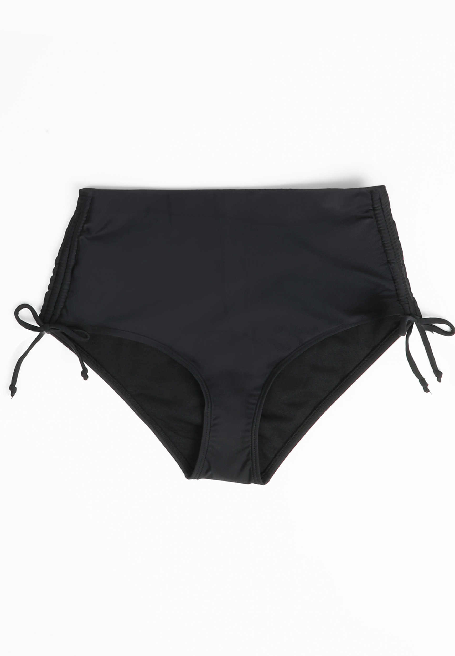 Shirred Side High Waisted Bikini Bottom, C106, large