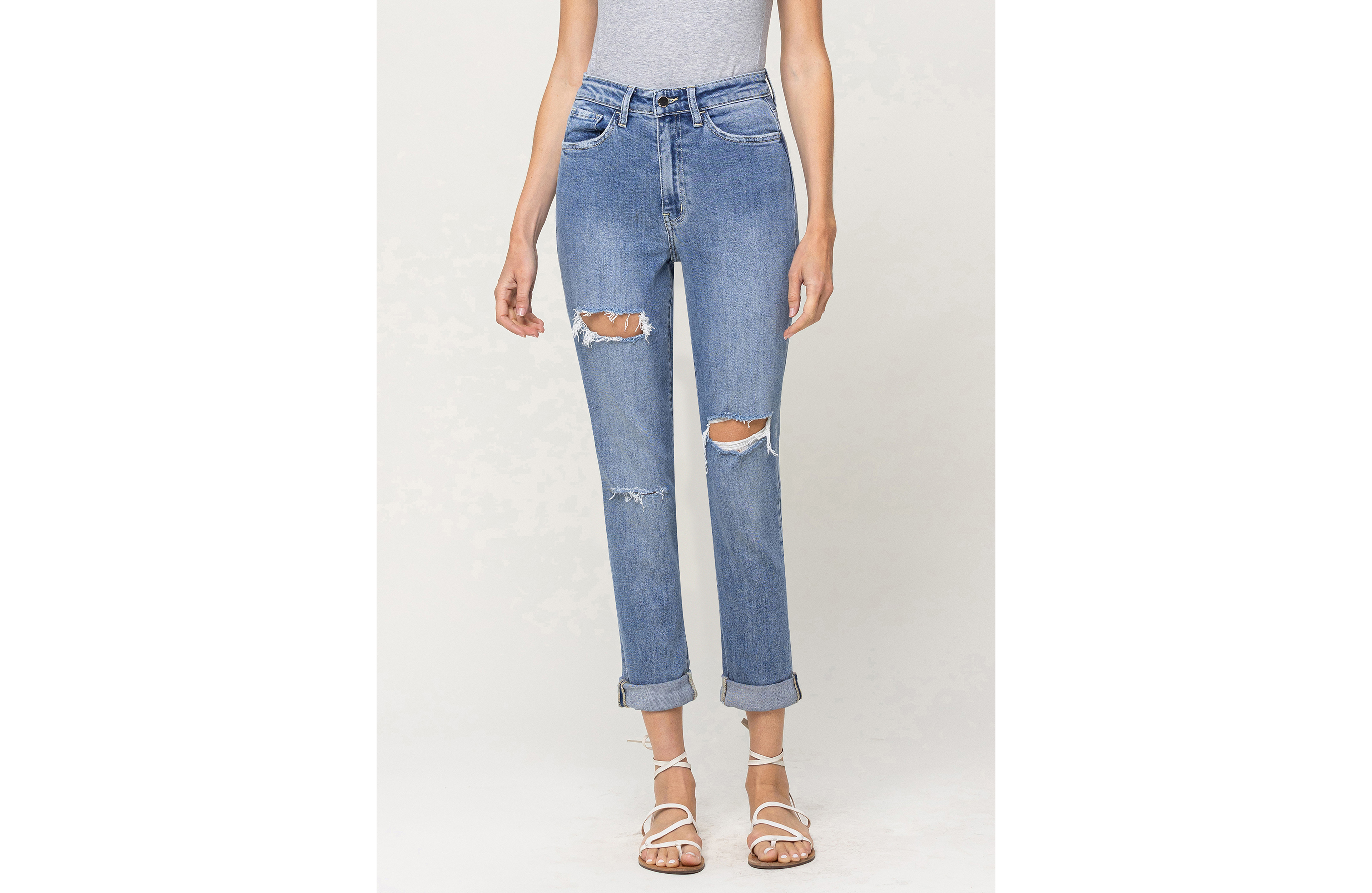 Flying Monkey™ High Rise Ripped Mom Jean
