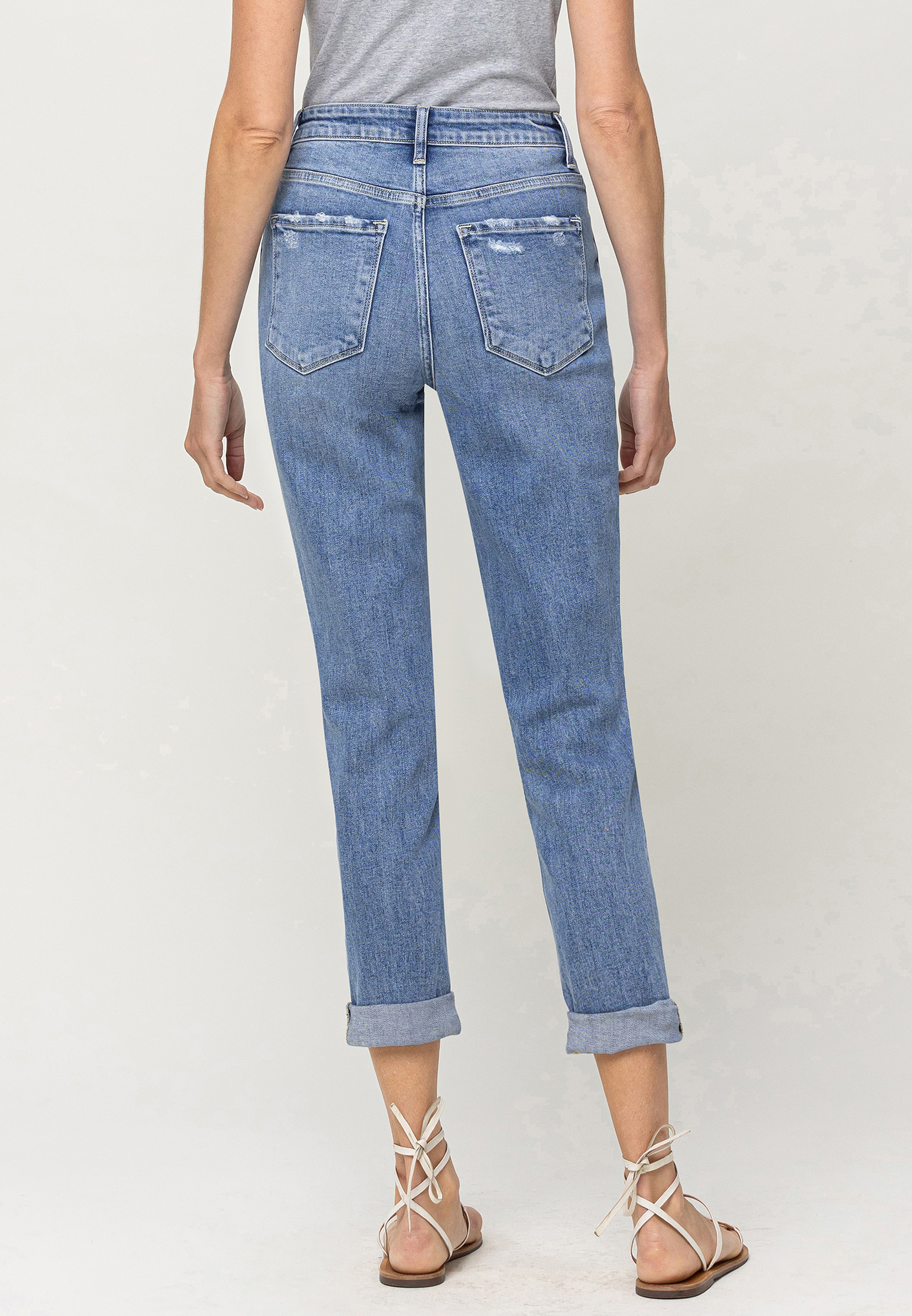 Flying Monkey&trade; High Rise Ripped Mom Jean, C3337, large