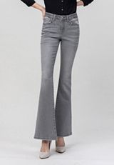 Flying Monkey&trade; Gray Mid Rise Flare Jean, GRAY, small