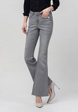 Flying Monkey&trade; Gray Mid Rise Flare Jean, GRAY, small