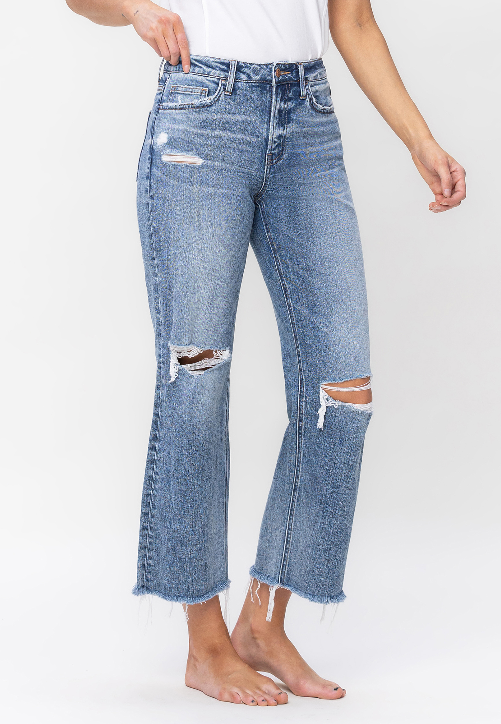 Flying Monkey&trade; High Rise Relaxed Straight Jean, C3337, large