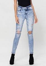 VERVET&trade; Ankle Skinny High Rise Ripped Jean, C2806, small