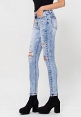 VERVET&trade; Ankle Skinny High Rise Ripped Jean, C2806, small