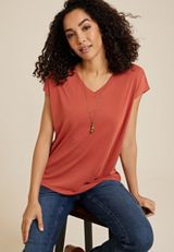 24/7 Fairhaven V Neck Dolman Tee, C8226, small