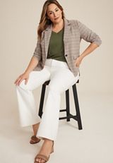 Plus Size 24/7 Fairhaven V Neck Dolman Tee, C6522, small