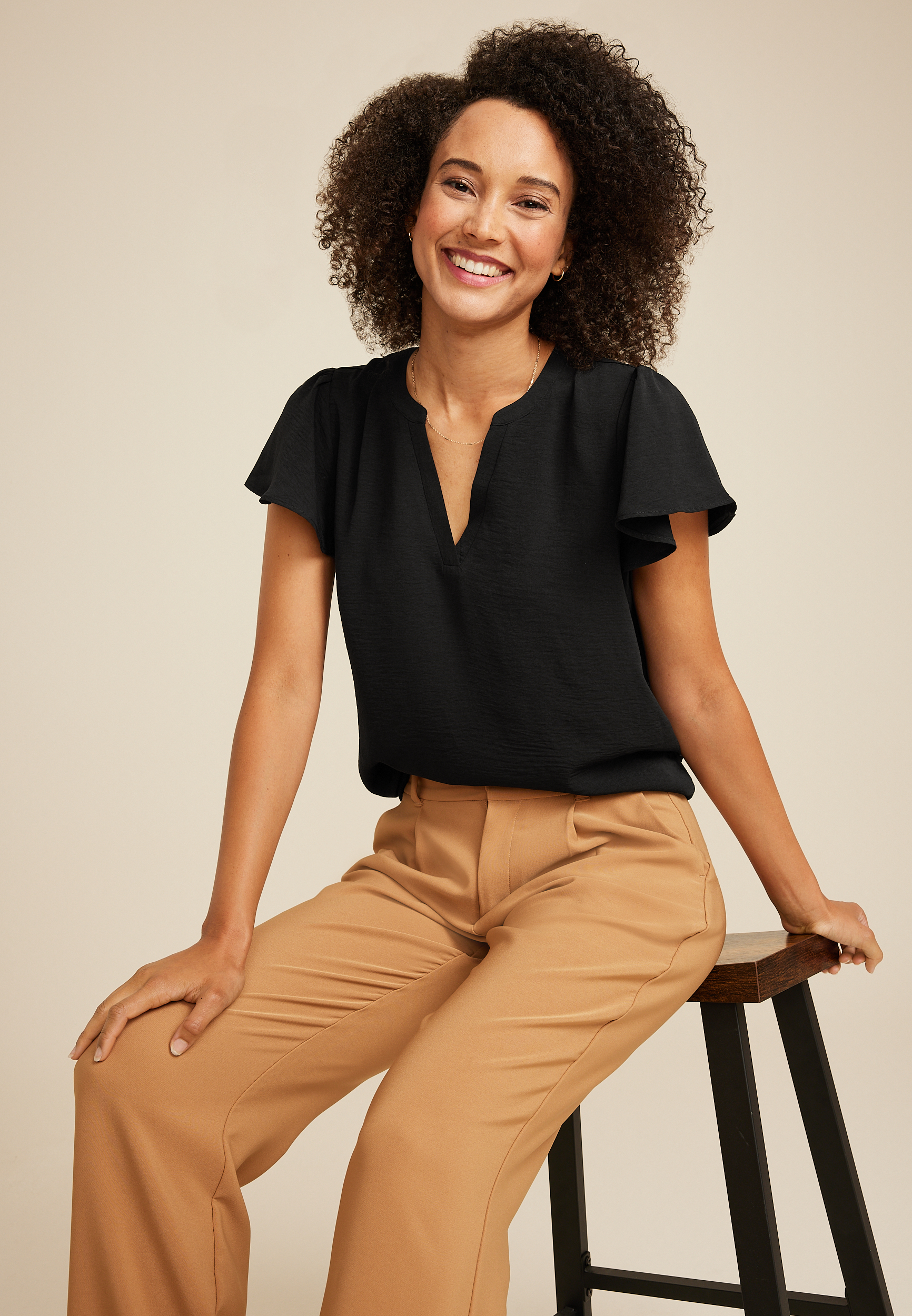 Atwood Flutter Sleeve Blouse